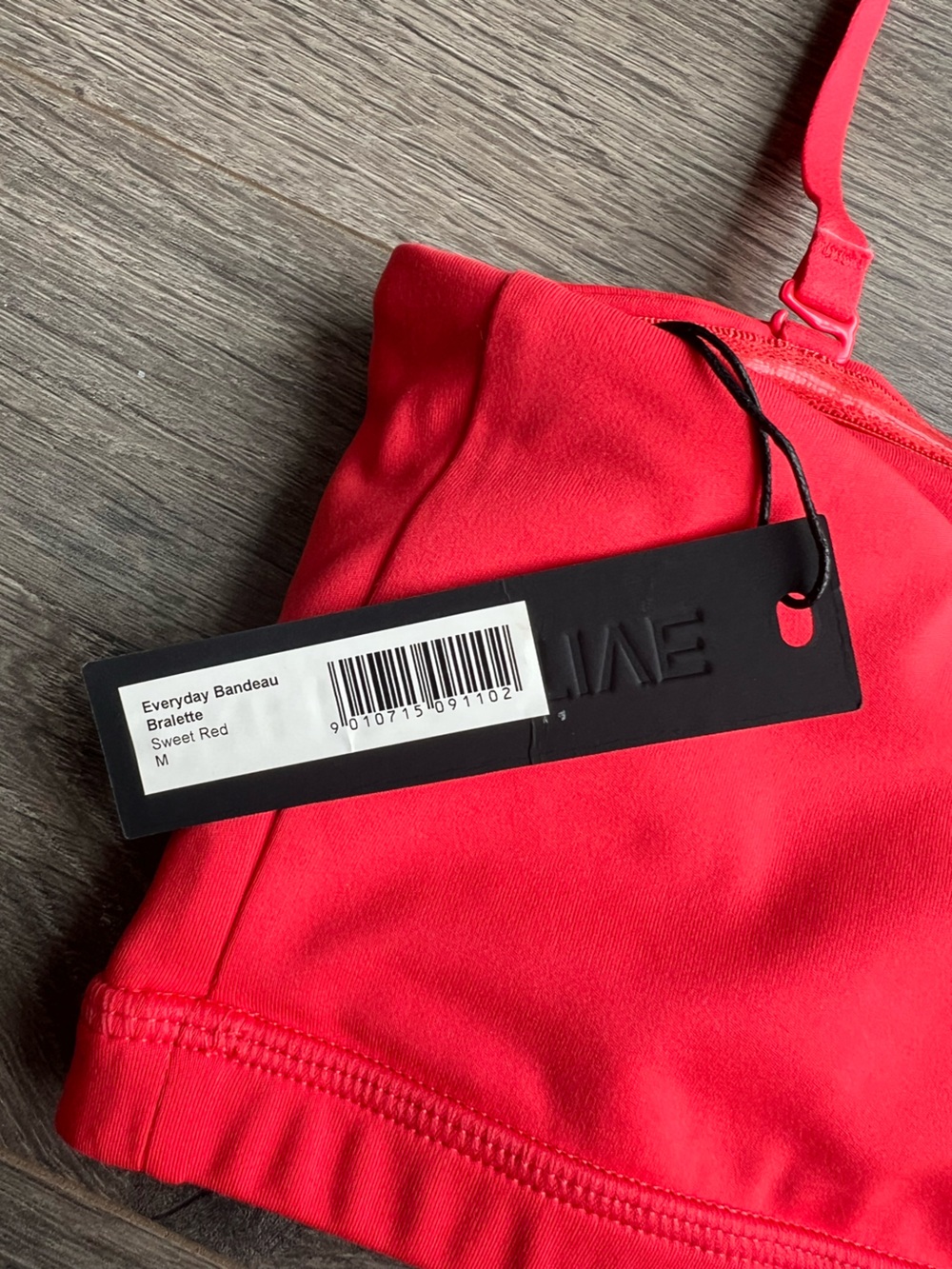 Oner Active Red Slim-Strap Sports Bra - Picture 3 of 3